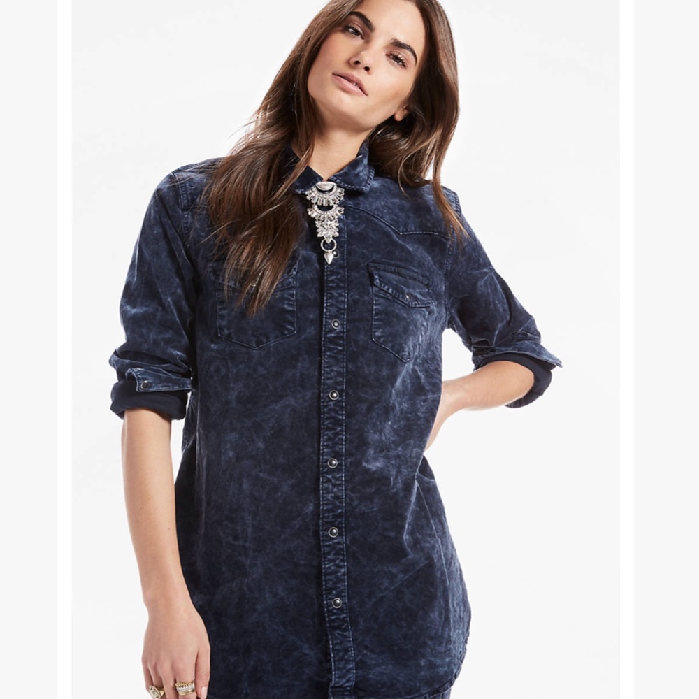 Lucky Brand | Velvet Western Boyfriend Shirt